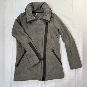 Lululemon Gray asymmetrical zip jacket size 4